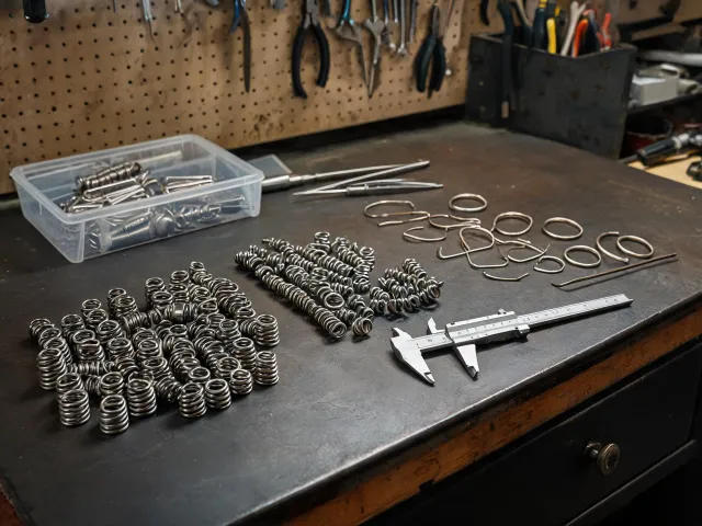 Workshop spring and wire form sorting